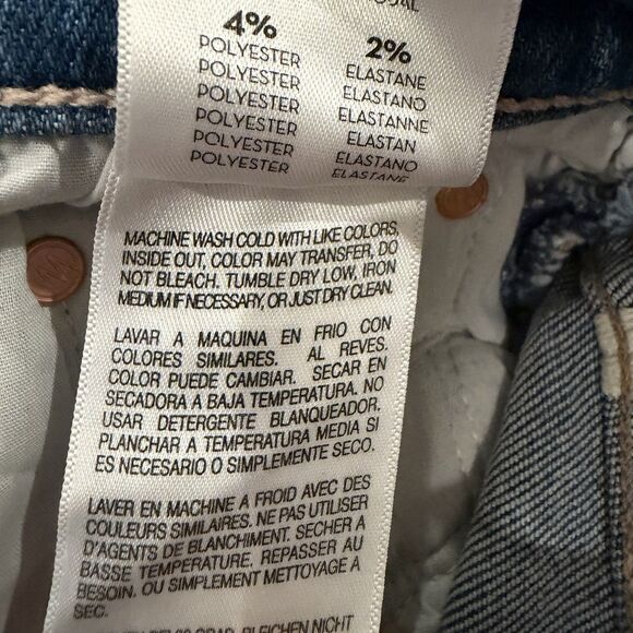NWT MOTHER HIGH WAISTED RIDER ANKLE FRAY JEANS Denim Women SIZE 28 Cotton Modal - Picture 10 of 11